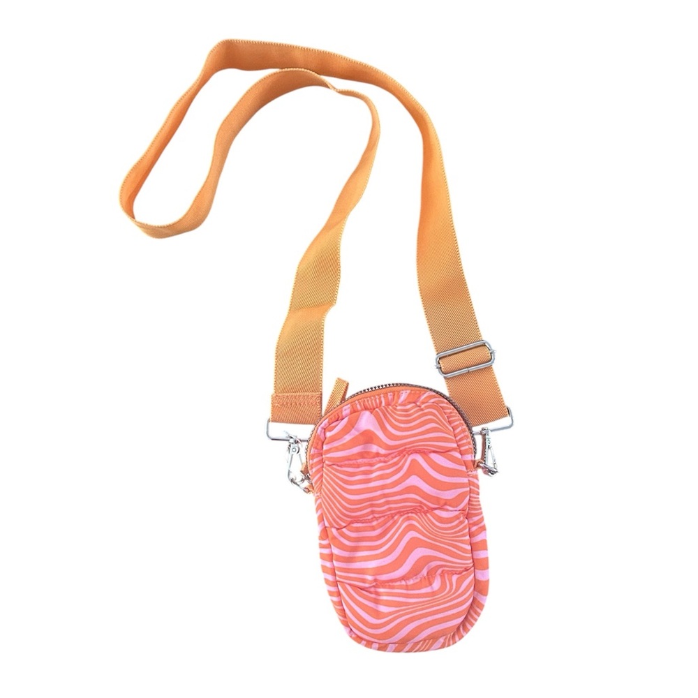 H&M Orange and Pink Crossbody Nylon Bag